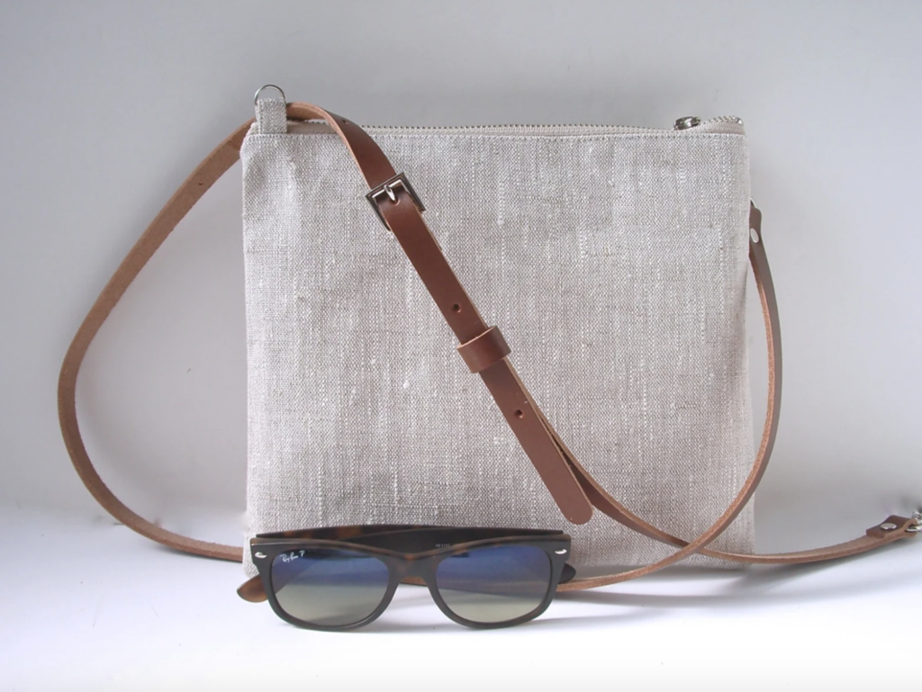 sustainable crossbody bag in ethical materials