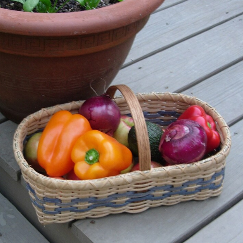 vegetable gardening basket - woven basket