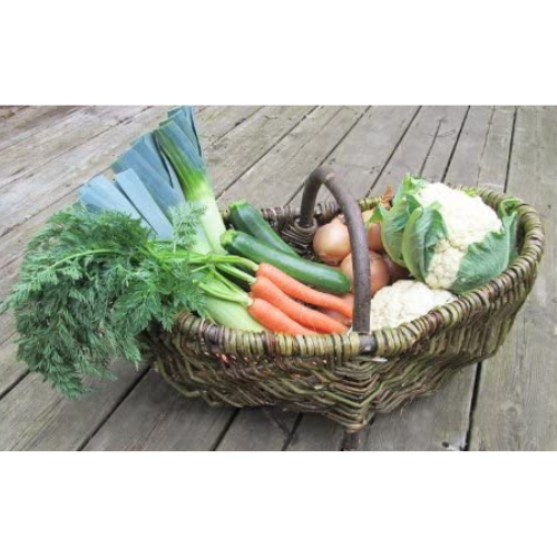 woven trug vegetable garden basket