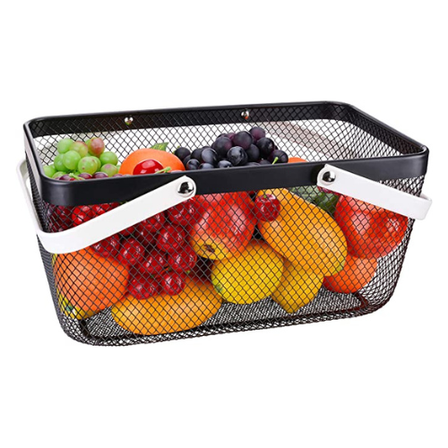 wire vegetable gathering basket with movable handles