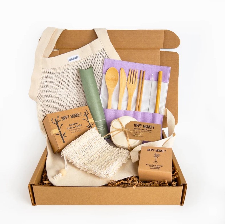 Eco Friendly Sustainable Gifts for Women Box Set - 5 Eco Friendly Products  in a Zero Waste Gift Box | A Unique Gift Idea for Women as a Christmas