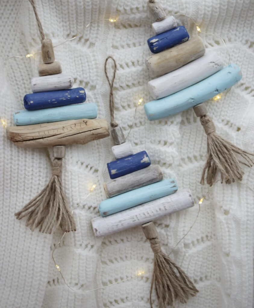 Eco Friendly Ornaments - Driftwood Blue