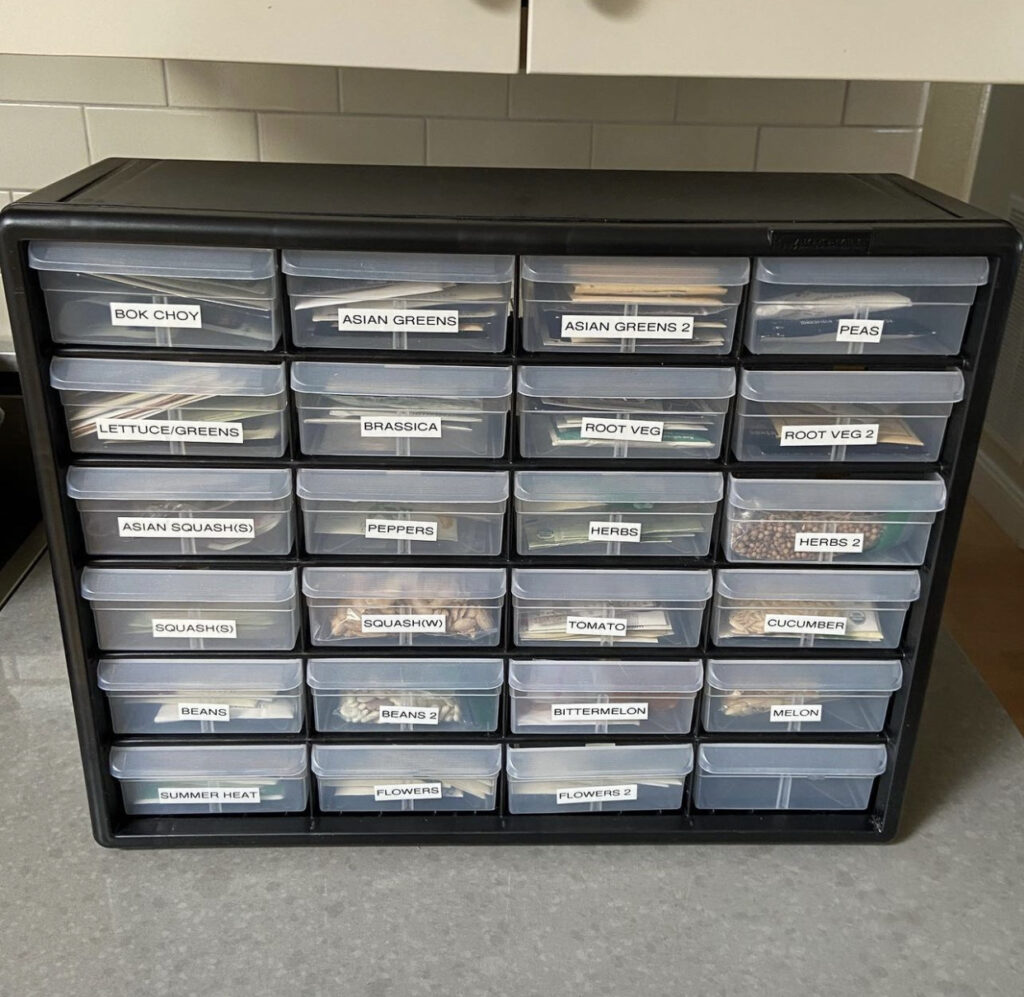 Store Seeds - 24 Drawer Container with Labels