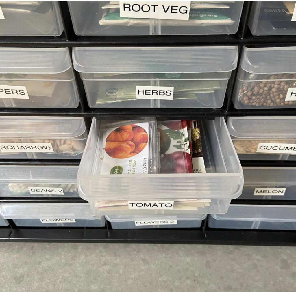Store Seeds - 24 Drawer Container with Labels