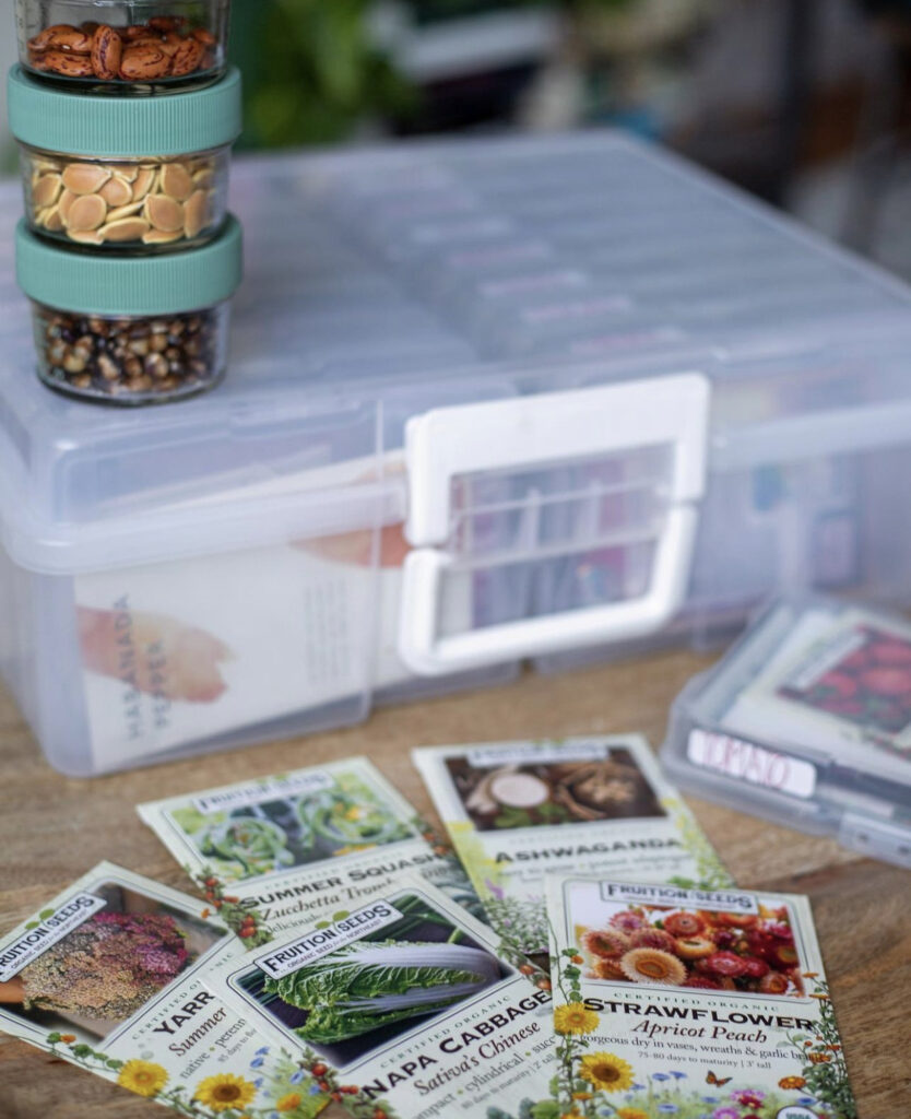 Seed Packet Organizer Storage Tin  Seed storage, Seed packets, Garden  harvest